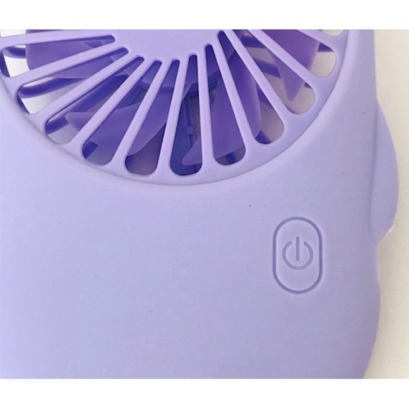 Portable USB Rechargeable Handheld Pocket Mini Fan Purple - Picture 6 of 8